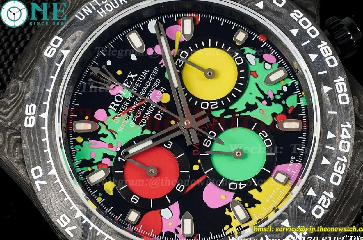 NY Carbon Colorful Dial DD4130 Daytona O 40mm N6F Diw 0130